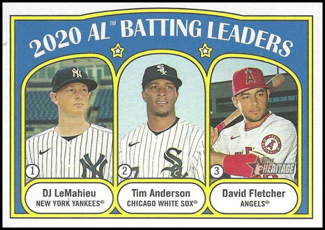 86 2020 AL Batting Leaders (DJ LeMahieu Tim Anderson David Fletcher) LL